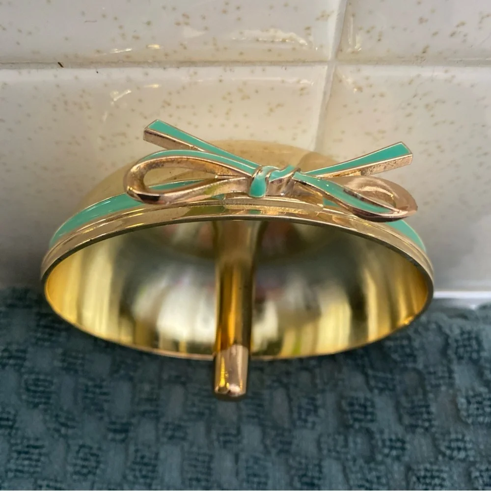 Kate Spade x Lenox Turquoise Blue Gold‎ Ring Holder Trinket Dish